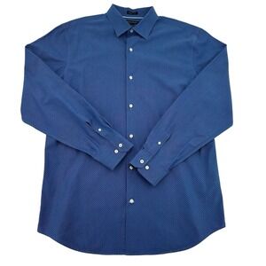 Banana Republic  Grant Fit Button Down Dress Shirt Supima Cotton Blue Men Sz XL